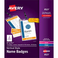 Avery Vertical Name Badges with Tickets Kit for Laser and Inkjet Printers, 4-1/4" x 6", White, 1 Box, AVE8521