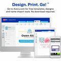 Avery Vertical Name Badges with Tickets Kit for Laser and Inkjet Printers, 4-1/4" x 6", White, 1 Box, AVE8521