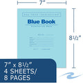 Roaring Spring Paper Spring Blue Examination Book, 8 1/2" x 7", 1000 / Carton, ROA77510CS
