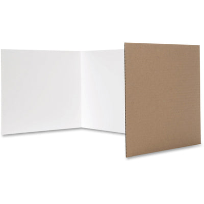 Flipside 12 x 48 Tri-fold Study Carrel, White, 24 / Pack, FLP6000524