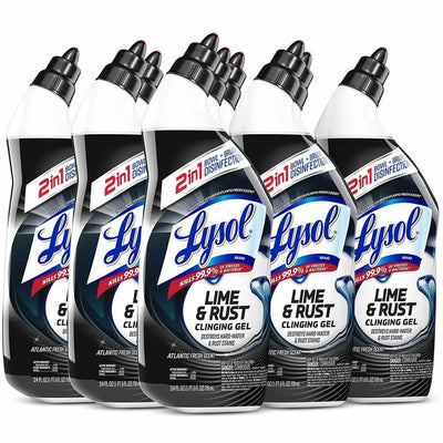 Reckitt Benckiser plc Lysol Lime/Rust Toilet Bowl Cleaner, Blue, 9 / Carton, RAC98013CT