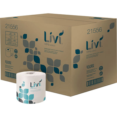 Solaris Paper Livi VPG Select Bath Tissue, Bright White, 60 / Carton, SOL21556