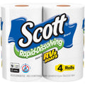 Kimberly-Clark Scott Rapid-Dissolving Toilet Paper, White, 12 / Carton, KCC47617
