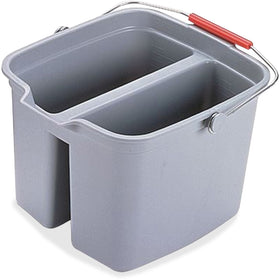 Rubbermaid Commercial Double Pail, Gray, 6 / Carton, RCP261700GYCT