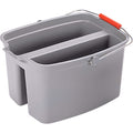 Rubbermaid Commercial 19 QT Double Pail, Gray, 6 / Carton, RCP262888GYCT