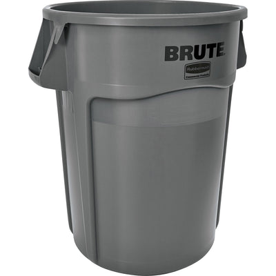Rubbermaid Commercial Brute 44-Gallon Vented Utility Containers, Gray, RCP264360GYCT