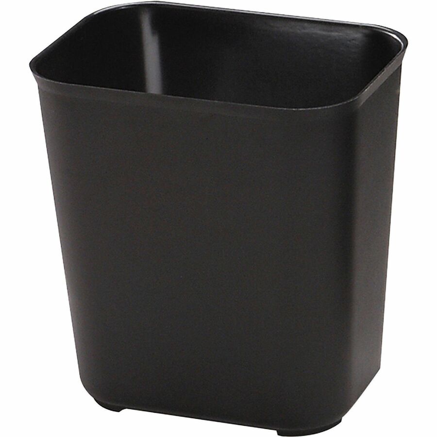 Rubbermaid Commercial 28 Quart Fire Resistant Wastebasket, 14.5" x 15.5", Black, Thermoset Polyester, 7 gal, Rust Resistant, 6 / Carton, RCP254300BKCT