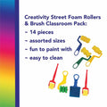 Dixon Ticonderoga Creativity Street Foam Rollers & Brush Pack, Assorted, 14 / Set, PACAC9852
