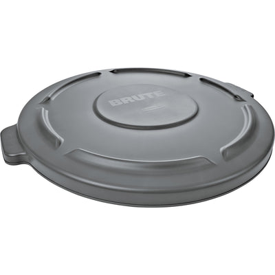 Rubbermaid Commercial Brute 32-Gallon Container Flat Lids, Gray, 6 / Carton, RCP263100GYCT