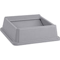 Rubbermaid Commercial Untouchable Square Swing Top, Gray, 4 / Carton, RCP266400GYCT