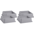 Rubbermaid Commercial Untouchable Square Swing Top, Gray, 4 / Carton, RCP266400GYCT
