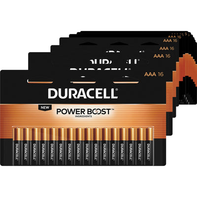 Duracell Coppertop Alkaline AAA Battery 16-Packs, Black Gold, 20 / Carton, DURMN2400B16ZCT