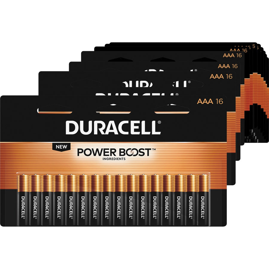 Duracell Coppertop Alkaline AAA Battery 16-Packs, Black Gold, 20 / Carton, DURMN2400B16ZCT