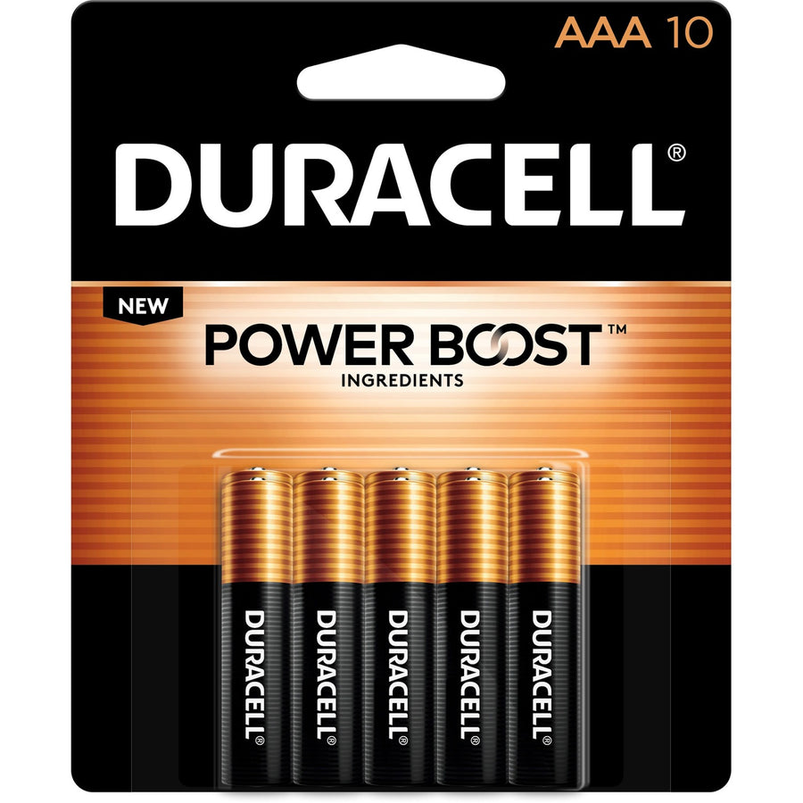 Duracell Coppertop Alkaline AAA Battery 10-Packs, Black/Copper, 4 / Carton, DURMN2400B10ZCT
