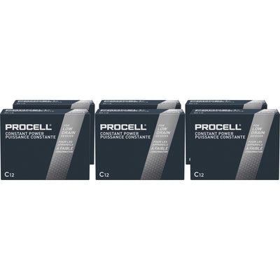 Duracell Procell by Alkaline C Battery Boxes of 12, Black, 6 / Carton, DURPC1400CT
