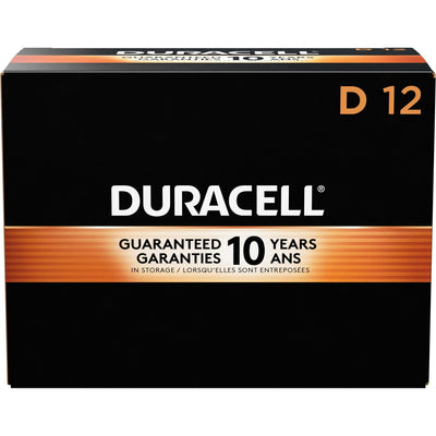 Duracell Coppertop Alkaline D Battery Boxes of 12, Gold, 6 / Carton, DUR01301CT