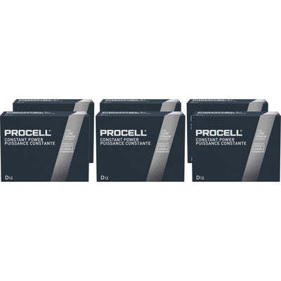 Duracell Procell by Alkaline D Battery Boxes of 12, Black, 6 / Carton, DURPC1300CT