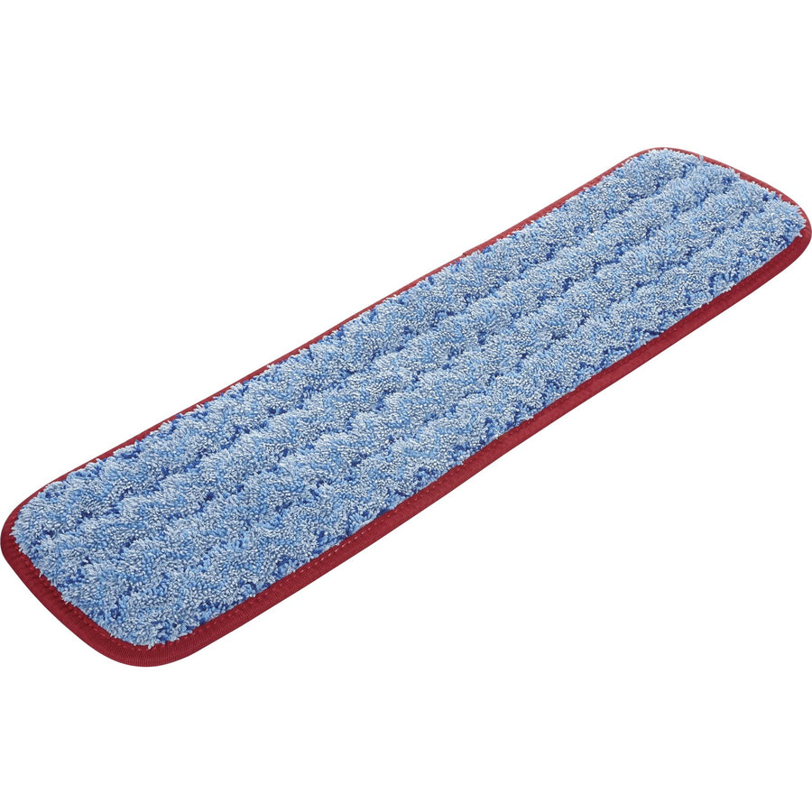 Rubbermaid Commercial Hygen 18" Microfiber Wet Pad, Blue, Durable, 12 / Carton, RCPQ410REDCT