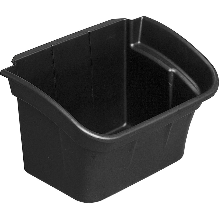 Rubbermaid Commercial Utility Cart 4-gallon Bin, 17" x 12.50", Black, Plastic, 2 / Carton, RCP335488BLACT