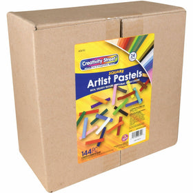 Dixon Ticonderoga Creativity Street Square Artist Pastels, Assorted, 144 / Set, PACAC9750