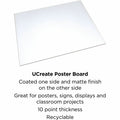 Dixon Ticonderoga UCreate Coated Poster Board, White, 50 / Carton, PACCAR13841