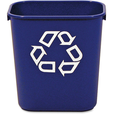 Rubbermaid Commercial 13 QT Standard Deskside Recycling Wastebaskets, Blue, 3.25 gal, RCP295573BECT