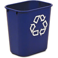 Rubbermaid Commercial 13 QT Standard Deskside Recycling Wastebaskets, Blue, 3.25 gal, RCP295573BECT