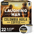 Keurig Dr Pepper . LAUGHING MAN K-Cup, Pod Colombia Huila Coffee, Keurig Single Serve K-Cup Pods, Dark Roast, 22 Count, 22 / Box, GMT8337