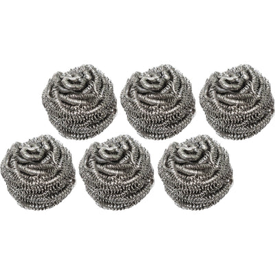 Genuine Joe Stainless Steel Scrubber, Silver, 6 / Carton, GJO00059CT