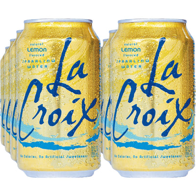 National Beverage LaCroix Lemon Flavored Sparkling Water, 2 / Carton, LCX40130