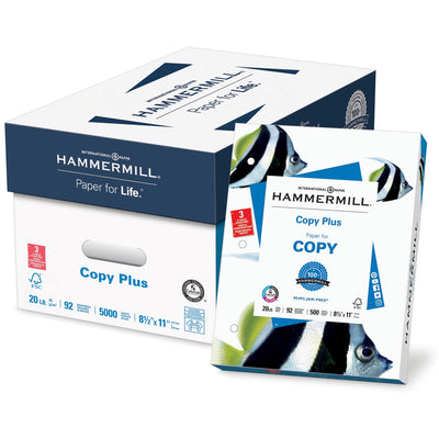 International Paper Company Hammermill Copy Plus 3HP Paper - White, 8 1/2" x 11", 10 / Carton, HAM105031CT
