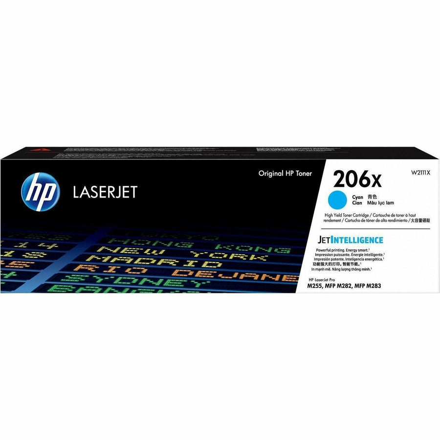 HP 206X High Yield Cyan Original LaserJet Toner Cartridge (~2, 450 pages), HEWW2111X