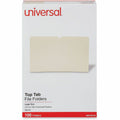 Universal 1/2 Tab Cut Legal Top Tab File Folder, 8 1/2" Width x 14" Length, 100 Box, UNV15112