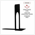 Universal Bookend, Black, 1 Pair, UNV54091