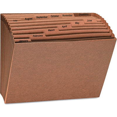 Universal 1/12 Tab Cut Letter Expanding File, Redrope, 8 1/2" Width x 11" Length, UNV13930