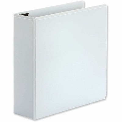 Universal Deluxe Easy-to-Open D-Ring View Binder, 3 Rings, 3" Capacity, 11 x 8.5, White, 8 1/2" Width x 11" Length, UNV30752