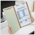 Universal 2/5 Tab Cut Legal Classification Folder, Green, 8 1/2" Width x 14" Length, 10 Box, UNV10296