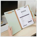 Universal 2/5 Tab Cut Letter Classification Folder, Green, 8 1/2" Width x 11" Length, 10 Box, UNV10253