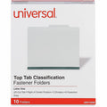 Universal 2/5 Tab Cut Letter Classification Folder, Gray, 8 1/2" Width x 11" Length, 10 Box, UNV10292