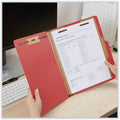 Universal 2/5 Tab Cut Letter Classification Folder, Ruby Red, 8 1/2" Width x 11" Length, 10 Box, UNV10203