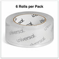 Universal Packaging Tape, Clear, 6 / Pack, UNV53200