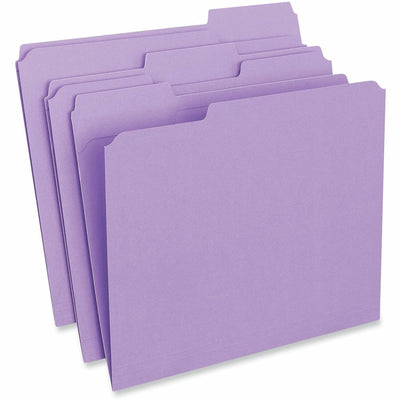 Universal 1/3 Tab Cut Letter Top Tab File Folder, 8 1/2" Width x 11" Length, 100 Box, UNV16165