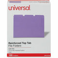 Universal 1/3 Tab Cut Letter Top Tab File Folder, 8 1/2" Width x 11" Length, 100 Box, UNV16165