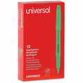 Universal Pocket Highlighters, Fluorescent Green Ink, Chisel Tip, Green Barrel, Dozen, 1 Dozen, UNV08852