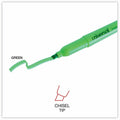 Universal Pocket Highlighters, Fluorescent Green Ink, Chisel Tip, Green Barrel, Dozen, 1 Dozen, UNV08852