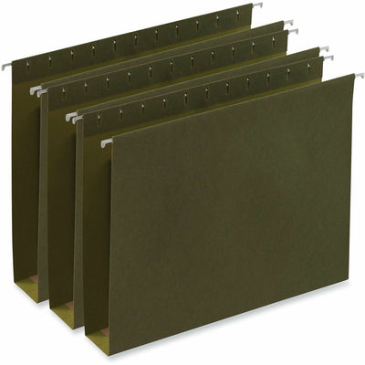 Universal 1/5 Tab Cut Letter Hanging Folder, Standard Green, 8 1/2" Width x 11" Length, 25 Box, UNV14142