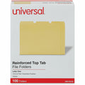 Universal 1/3 Tab Cut Letter Top Tab File Folder, 8 1/2" Width x 11" Length, 100 Box, UNV16164
