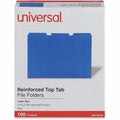 Universal 1/3 Tab Cut Letter Top Tab File Folder, 8 1/2" Width x 11" Length, 100 Box, UNV16161