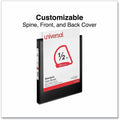 Universal Slant D-Ring View Binder, 3 Rings, 0.5" Capacity, 11 x 8.5, Black, 8 1/2" Width x 11" Length, UNV20701