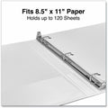 Universal Slant D-Ring View Binder, 3 Rings, 0.5" Capacity, 11 x 8.5, White, 8 1/2" Width x 11" Length, UNV20702
